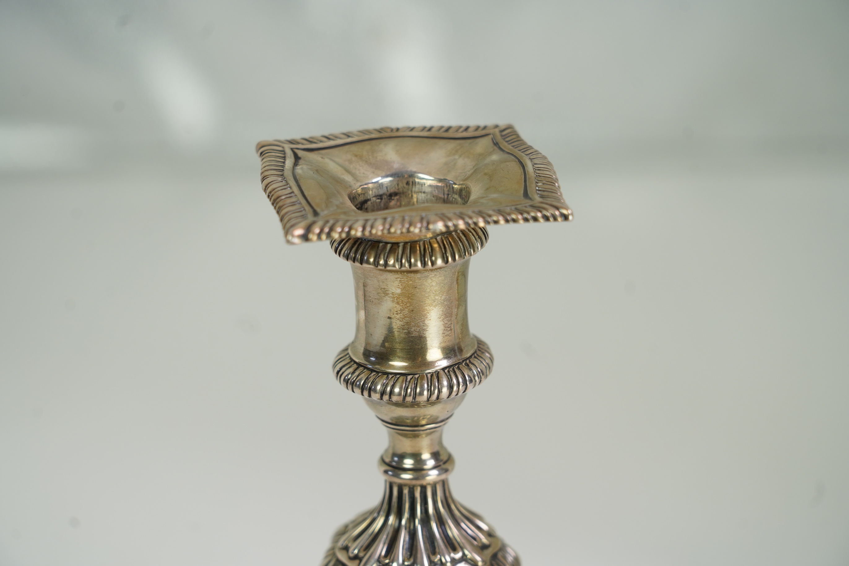 A George III silver candlestick, by John Chapman II